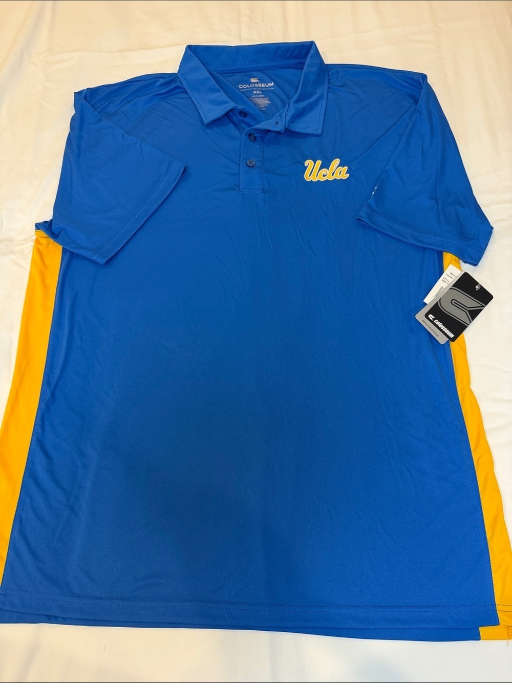 Colosseum UCLA Royal Blue Polo with Gold Side Panels New With Tags XXL